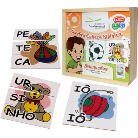 Quebra Cabeça Silábico Brinquedos Editora Fundamental